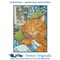Louis Wain's Sunday Night Cat Nap Kitty Counted Cross Stitch Chart Pattern
